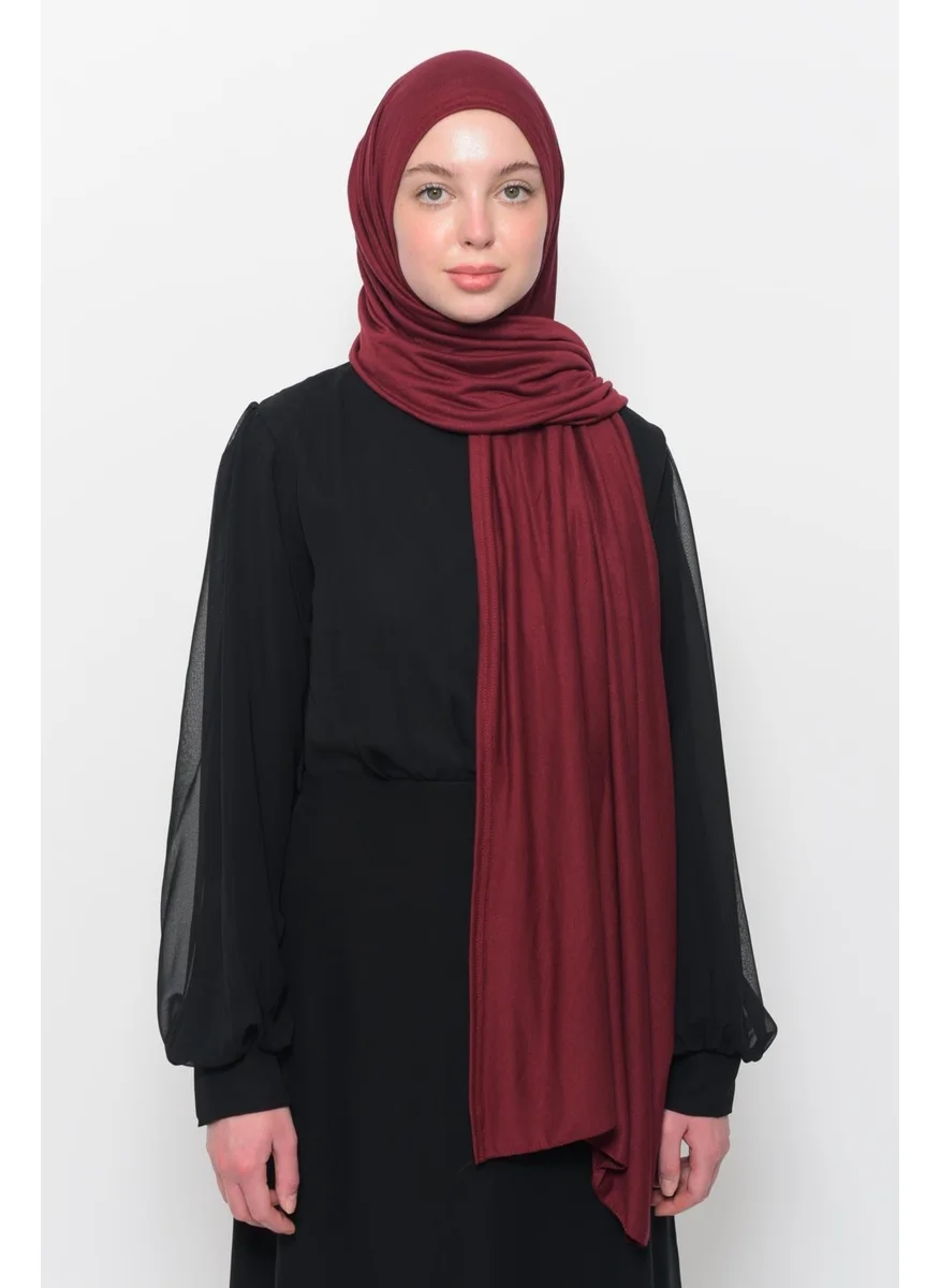 Altobeh Ready Practical Interlocking Luxury Organic Plain Combed Cotton Shawl Aligned-Dark Claret Red
