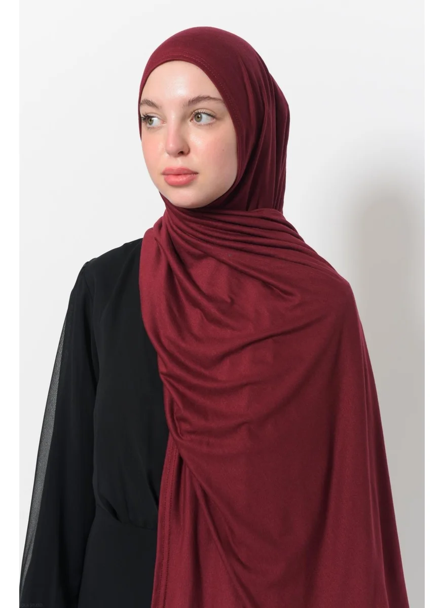Altobeh Ready Practical Interlocking Luxury Organic Plain Combed Cotton Shawl Aligned-Dark Claret Red