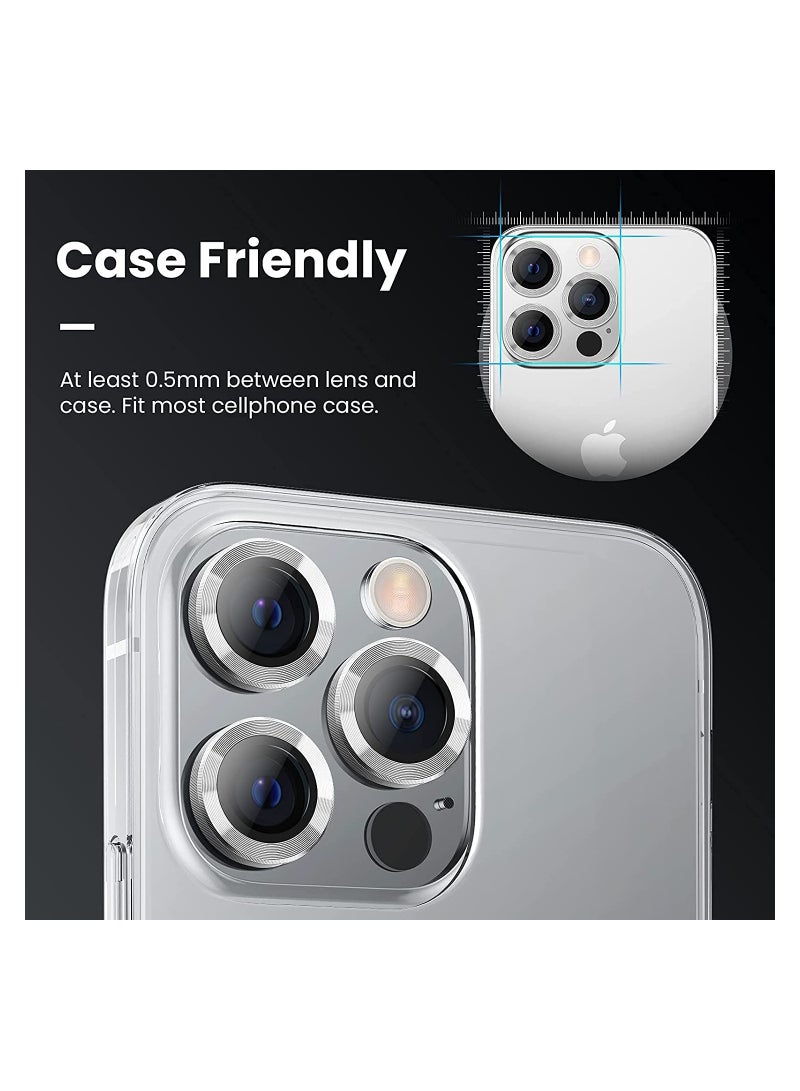 Rock Pow iPhone 13 Pro - iPhone 13 Pro Max Camera Lens Protector, 9H Tempered Glass Camera Cover Screen Protector Metal Individual Ring for iPhone 13Pro 6.1 inch iPhone 13 Promax 6.7 inch 2021 - Image 3