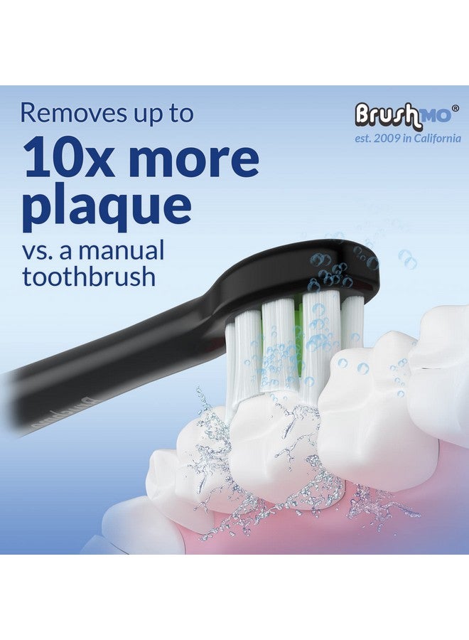 Brushmo رؤوس فرشاة أسنان بديلة مدمجة متوافقة مع فيليبس سونيكير HX6072 سوداء 8 عبوات - Image 3