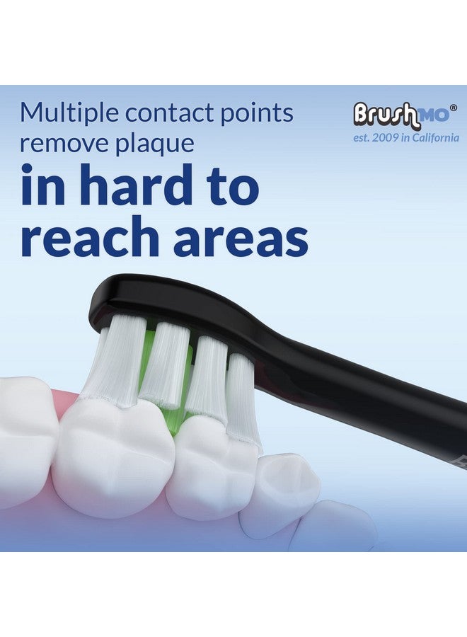 Brushmo رؤوس فرشاة أسنان بديلة مدمجة متوافقة مع فيليبس سونيكير HX6072 سوداء 8 عبوات - Image 5