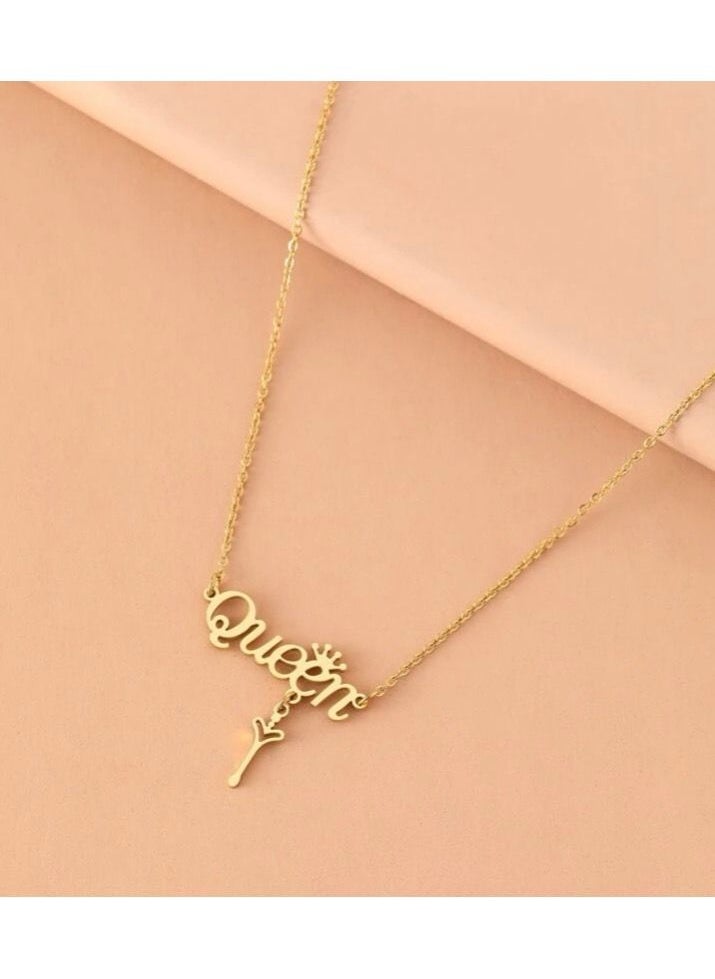 JewelryPalace Elegant Women’s Necklace Made Of Stainless Steel Coated With Gold In A Modern And Chic Design  - Image 3