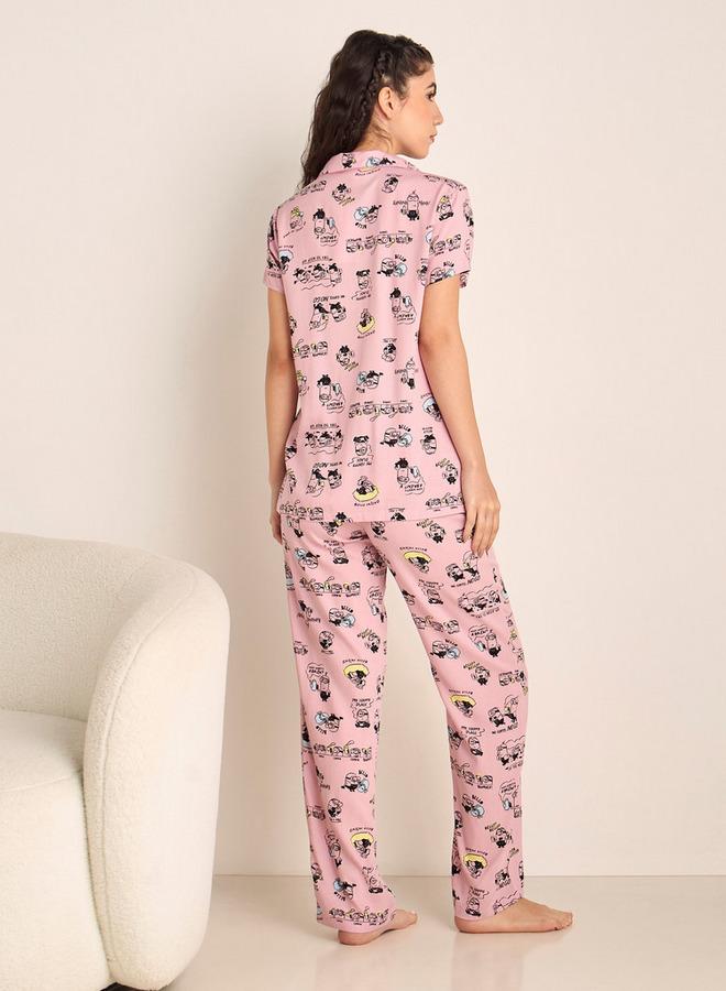 Splash FAV Minions Print Shirt and Pyjama Set - Image 3