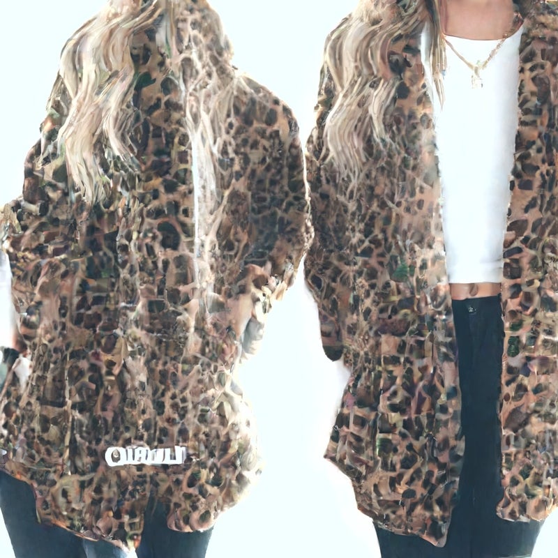 Faux Fur Jacket with Pockets Loose Fit Casual Coat - Image 3