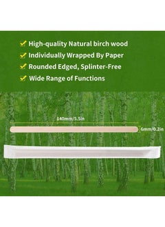 MOMENT 14 Cm Disposable Wooden Coffee Stirrers [200 Pack] Individually Wrapped Stir Sticks For Tea, Hot Chocolate And Craft Projects  - Image 2
