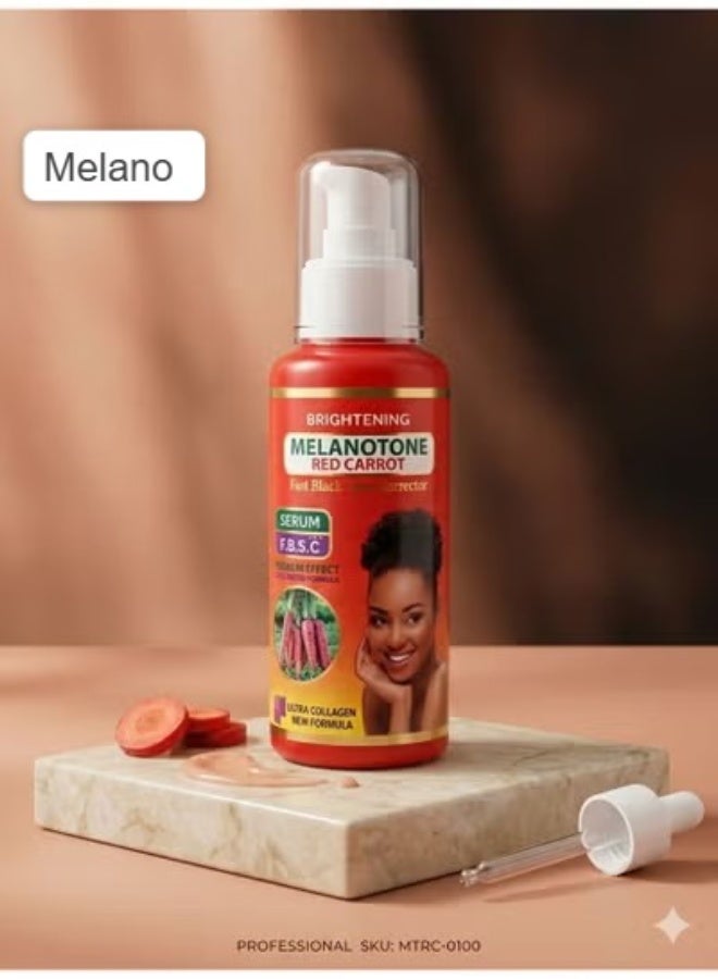 Skin brightening serum with red carrot extract and fast dark spot correction
