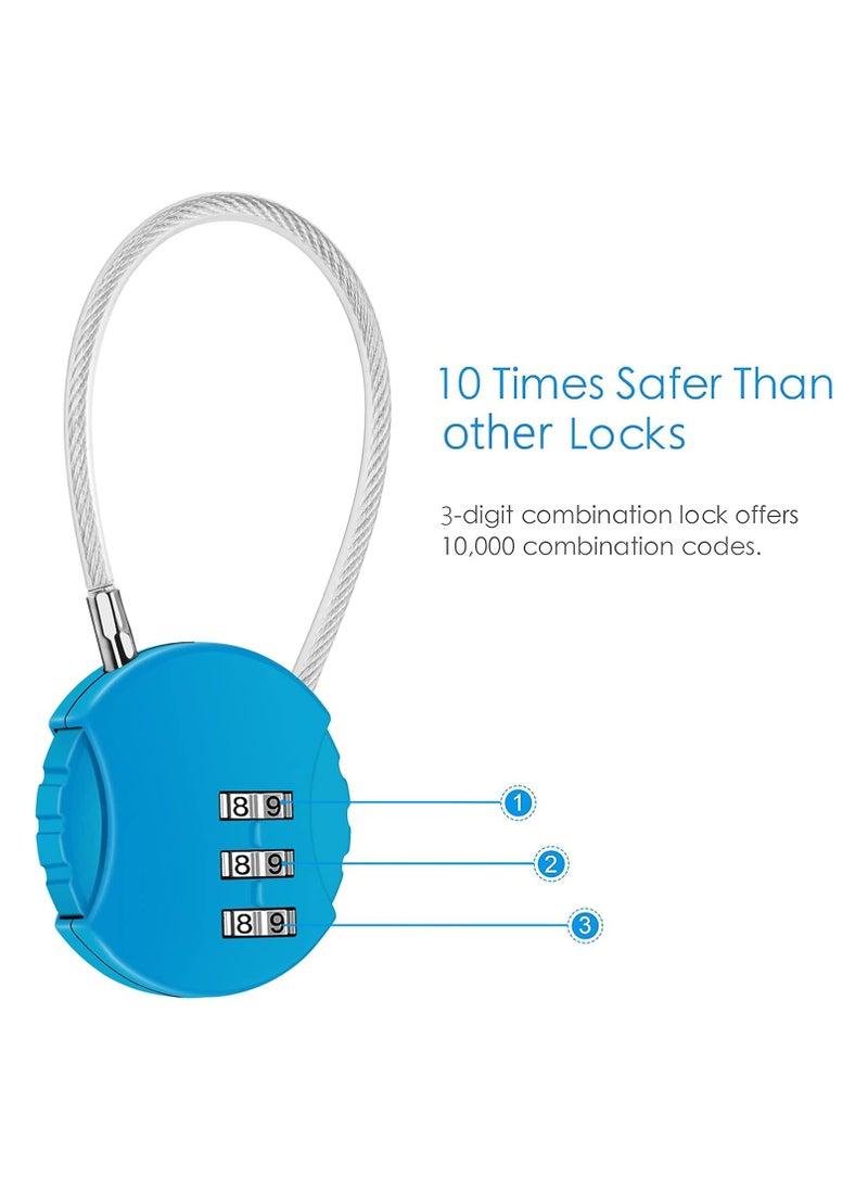 Oasisgalore - 2 Pack Combination Lock 3 Digit Outdoor Waterproof Padlock for School Gym - Image 1