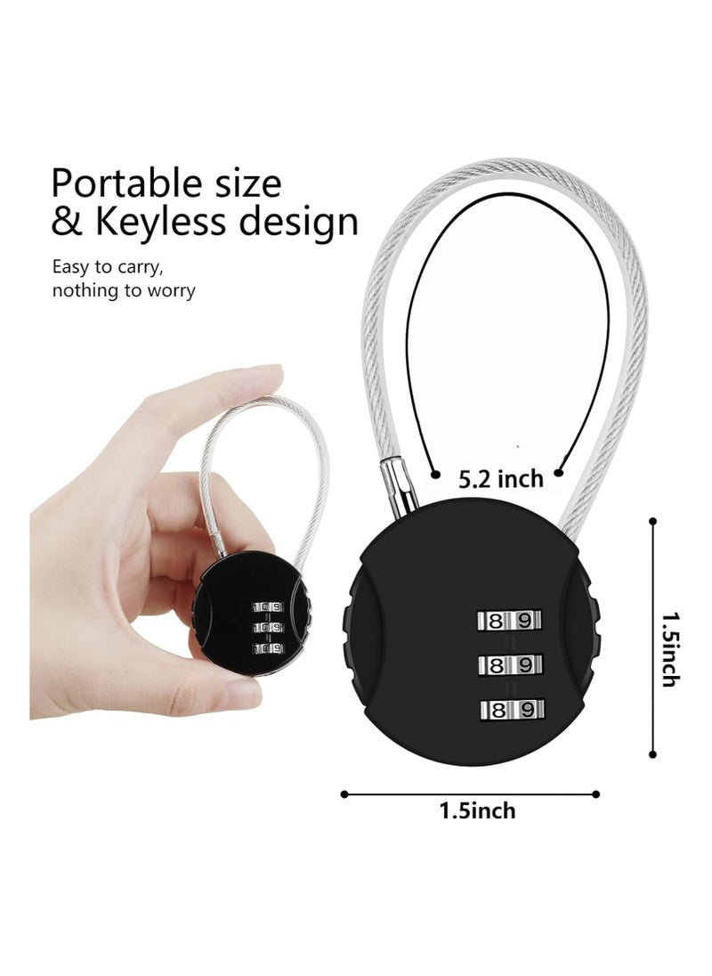 Oasisgalore - 2 Pack Combination Lock 3 Digit Outdoor Waterproof Padlock for School Gym - Image 1