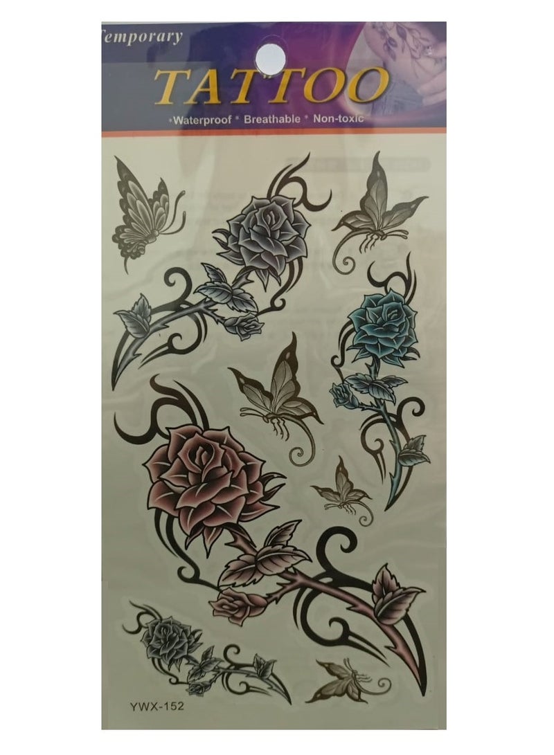 Generic Temporary tattoos of various colorful and eye-catching shapes