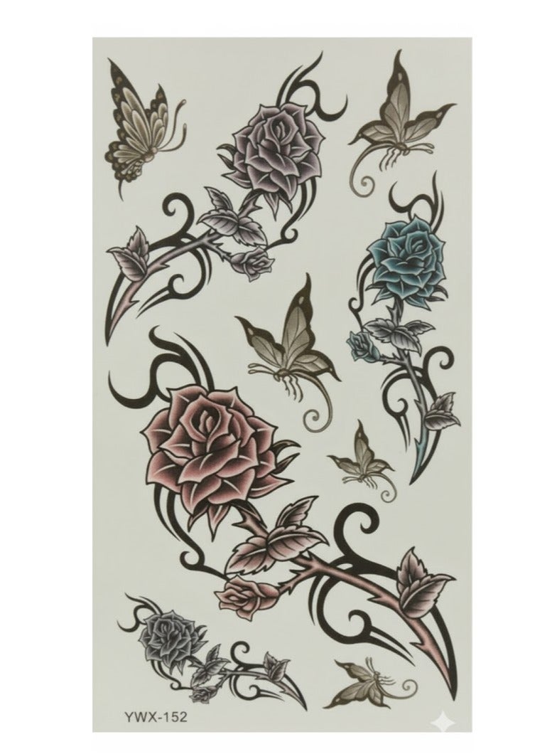 Temporary tattoos of various colorful and eye-catching shapes - Image 1