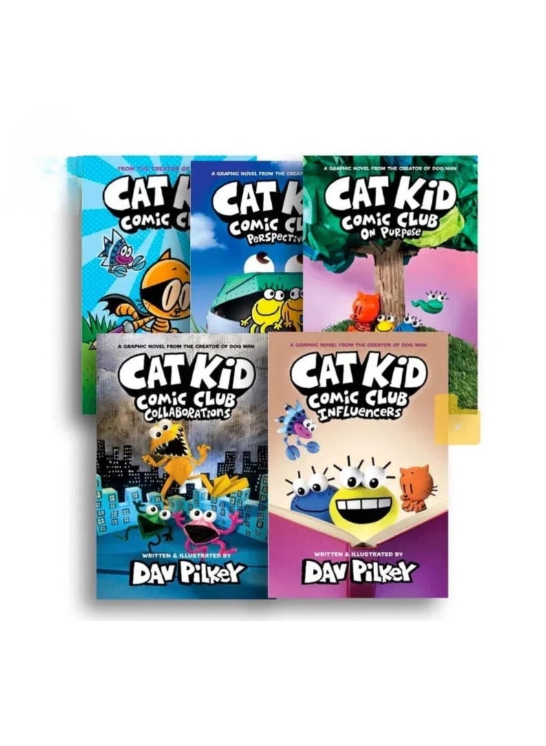 The Cat Kid Comic Club Collection A Graphic Novel #1-5 Book Set: From the Creator of Dog Man - Image 1