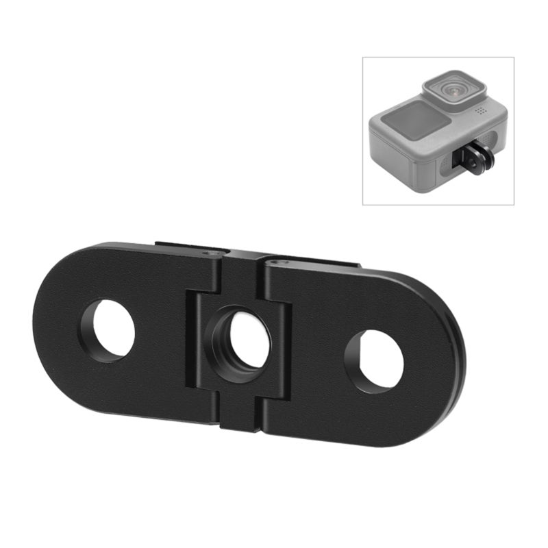 Tripod Mount Adapter: Black Premium Metal Small Lightweight Folding Base - High Durability Easy Installation Tripod Mount for Mini Sports Cameras - Image 4