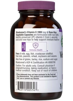 Bluebonnet Nutrition Bluebonnet Nutrition Vitamin C-1000 mg Plus Rose Hips Vegetable Capsules  - Image 3