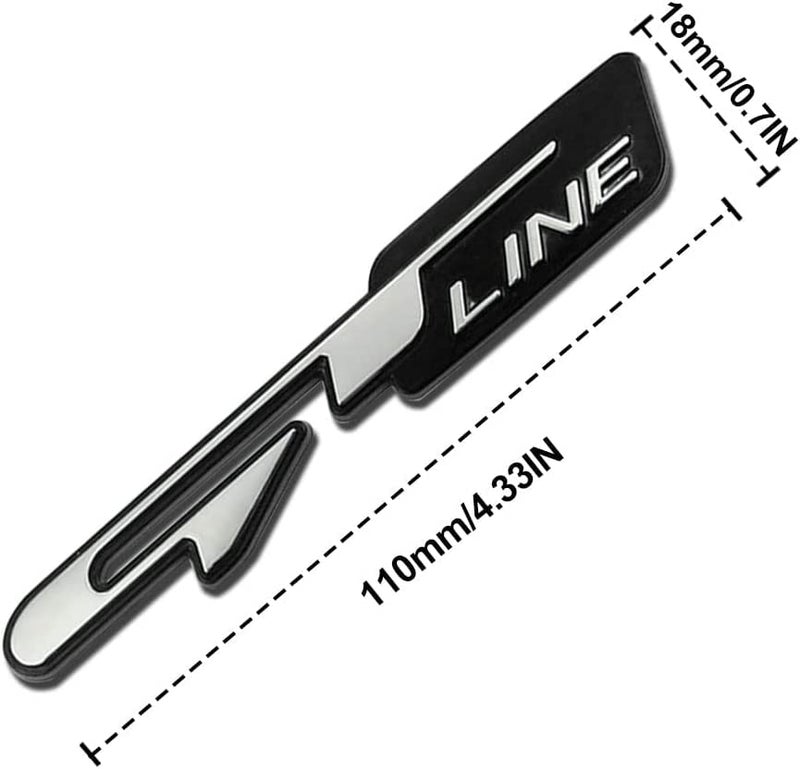 HUUSO Car Emblem GT Line Premium 3D Logo Emblem Decal Sticker Badge Compatible with All Cars/Vehicles (Black) - Image 2