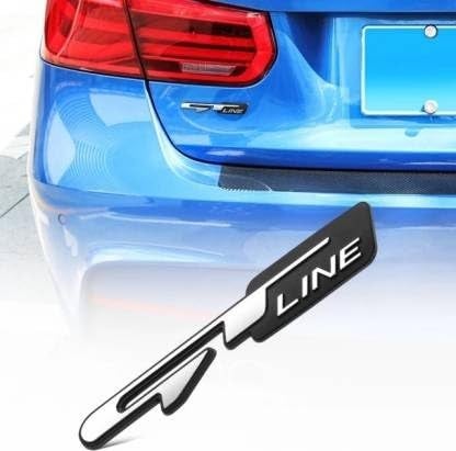 HUUSO Car Emblem GT Line Premium 3D Logo Emblem Decal Sticker Badge Compatible with All Cars/Vehicles (Black) - Image 4