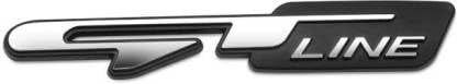 HUUSO Car Emblem GT Line Premium 3D Logo Emblem Decal Sticker Badge Compatible with All Cars/Vehicles (Black) - Image 1