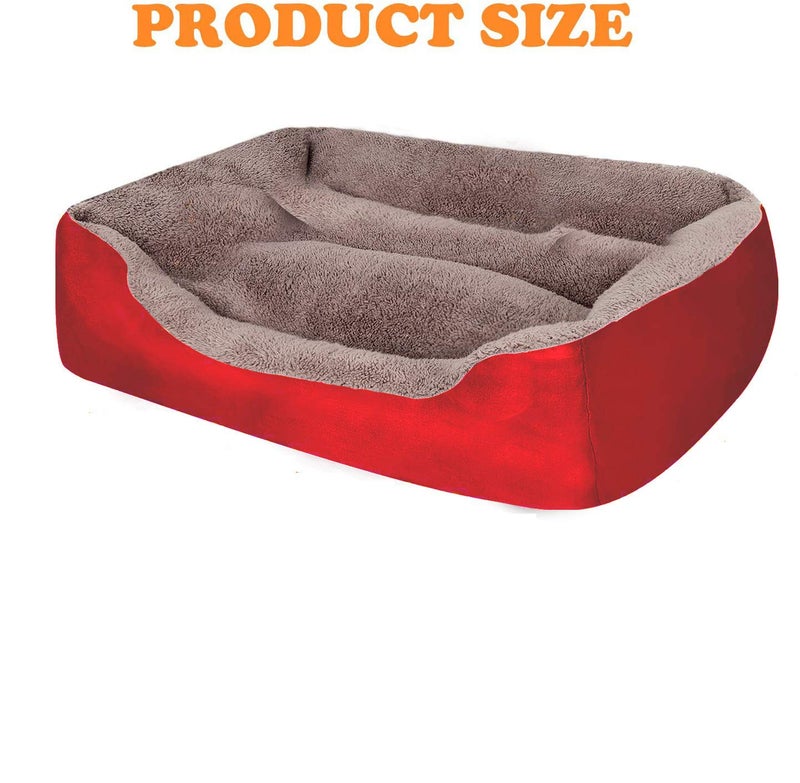 KOZI PET Dog Beds for Dog & Cats, Rectangle Pet Bed Thickened Enough with Soft Coral Fleece and,Durable Dog Sofa Pet Bed - Image 2