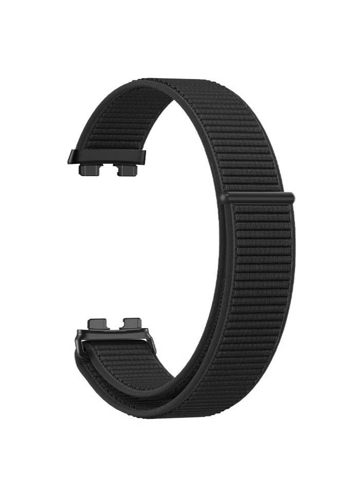 2Pcs Nylon Watch band For Huawei Band 10/9/8 Strap, 2Pcs Protective Shell Suitable For Huawei Band 10/9/8, Smart Watch Wristband Bracelet Wrist Strap Sport Replacement，Transparent Protective Shell and Black Protective Shell.(Seashell Color, Black) - Image 4