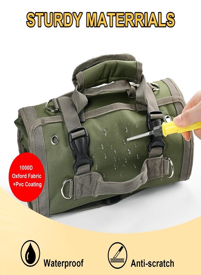 OEAGO Fathers Day Dad Gifts from Daughter Son Wife Tool Bag Organizer Tool Roll Up Father's Day Christmas Valentines Day Birthday Gifts for Men Dad Him Husband Boyfriend Detachable Pockets for Mechanic - Image 4