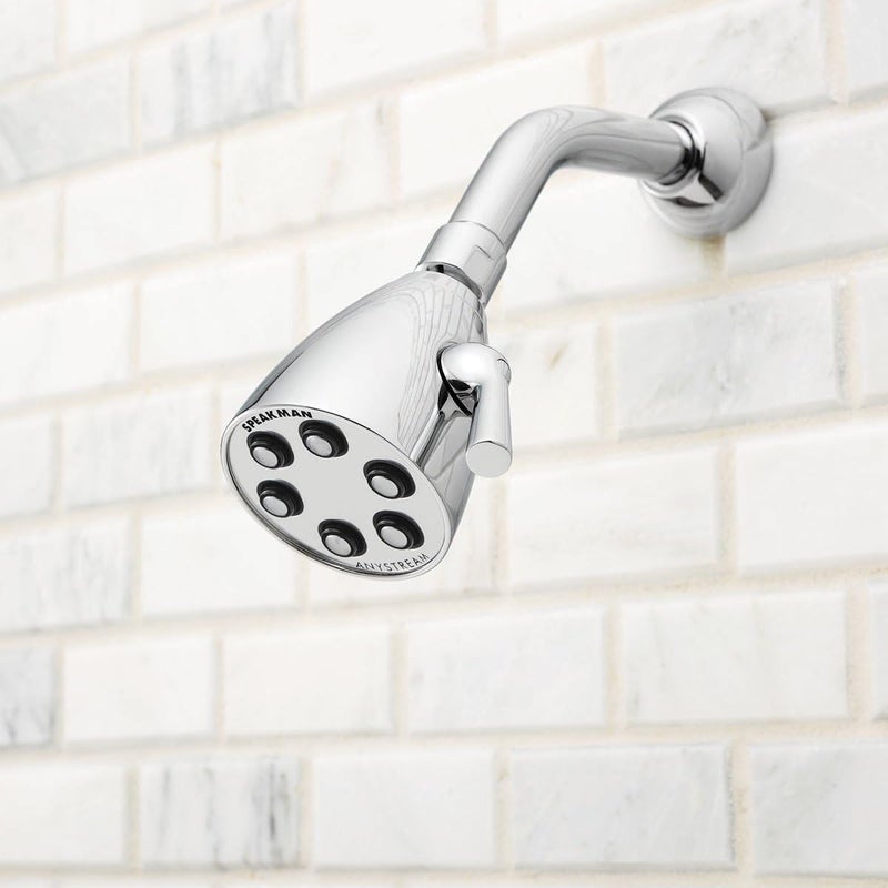 Speakman Satin S-2252-AB-E2 Signature Brass Icon Anystream Adjustable Shower Head, 2.0 GPM - Image 2