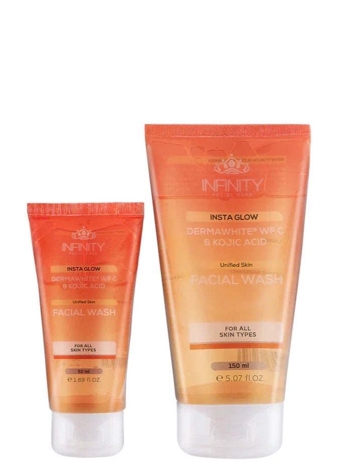 Infinity 2 Infinity Facial Care Insta Glow Facial Wash - Promo pack 150 +50 ml