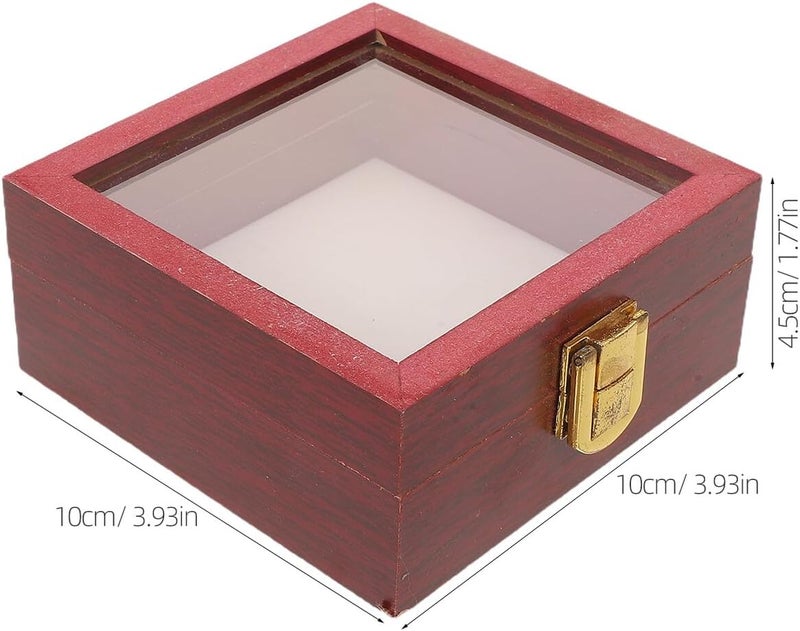 Homoyoyo Square Insect Display Case Shadow Box with Acrylic Cover 10x10x4.5cm Butterfly Specimen Storage Box for Collecting and Preserving Dried Flowers and Bugs - Image 2