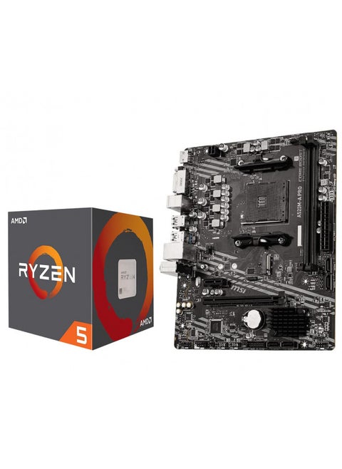 Micro Center AMD Ryzen 5 5500 Unlocked Desktop Processor Bundle with MSI A520M-A PRO Gaming Motherboard (AMD AM4, DDR4, PCIe 4.0, Micro-ATX)