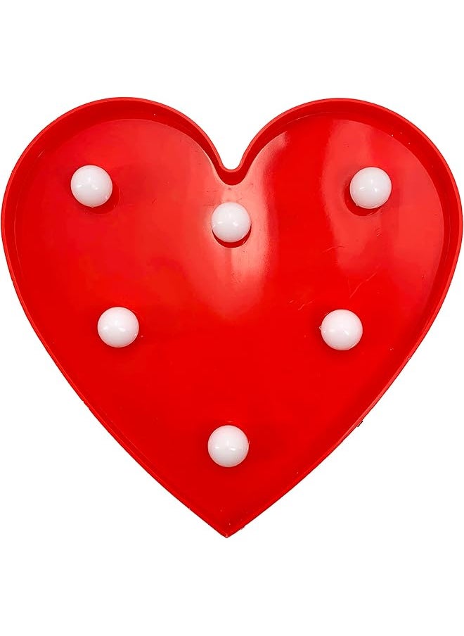 The Bros Heart Shape LED Decoration, red, 19628  - Image 1