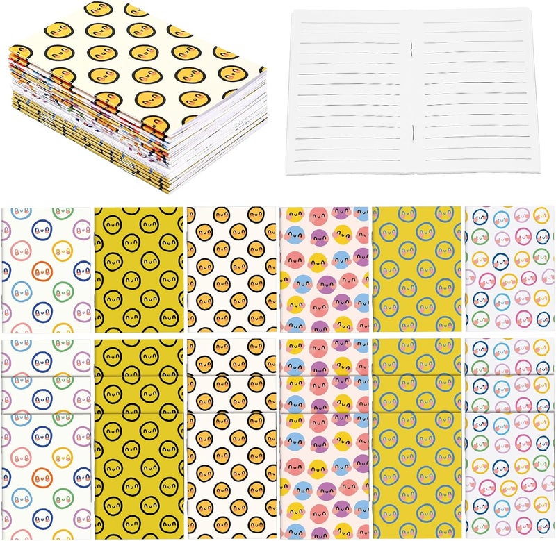 Sinload 72 Pcs Inspirational Smile Notepads Pocket Affirmation Notebook Back to School Notebook Lined Journals First Day of School Welcome Gift for Classmate Student Teacher Office Coworker - Image 1