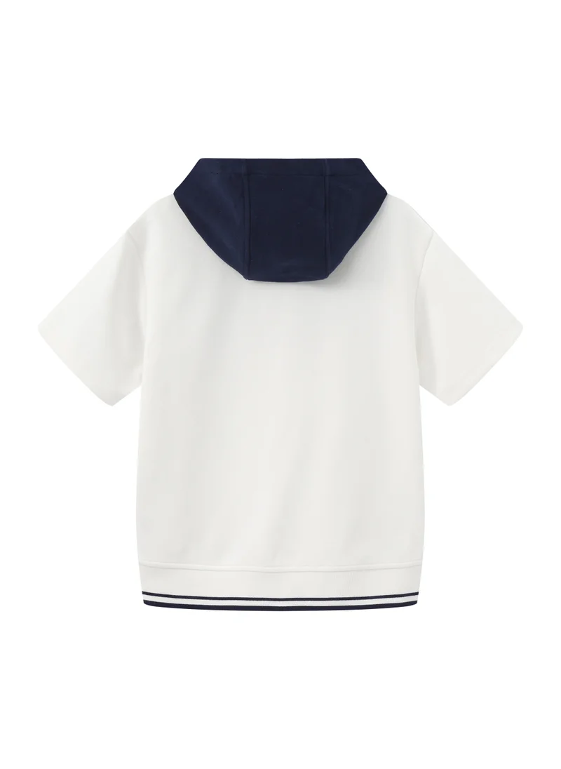 Balabala Kids Unisex Short-sleeved T-shirt with hood