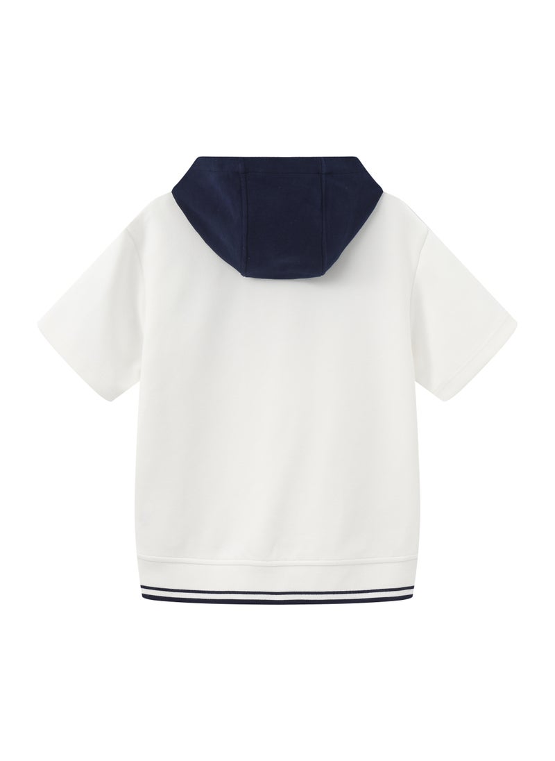 Balabala Kids Unisex Short-sleeved T-shirt with hood - Image 2