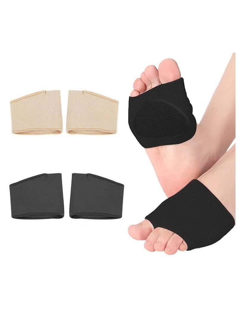2 Pairs Metatarsal Sleeve Pads Soft and Comfortable Ball of Foot Cushions Pain Relief Forefoot Pads(L) - Image 1