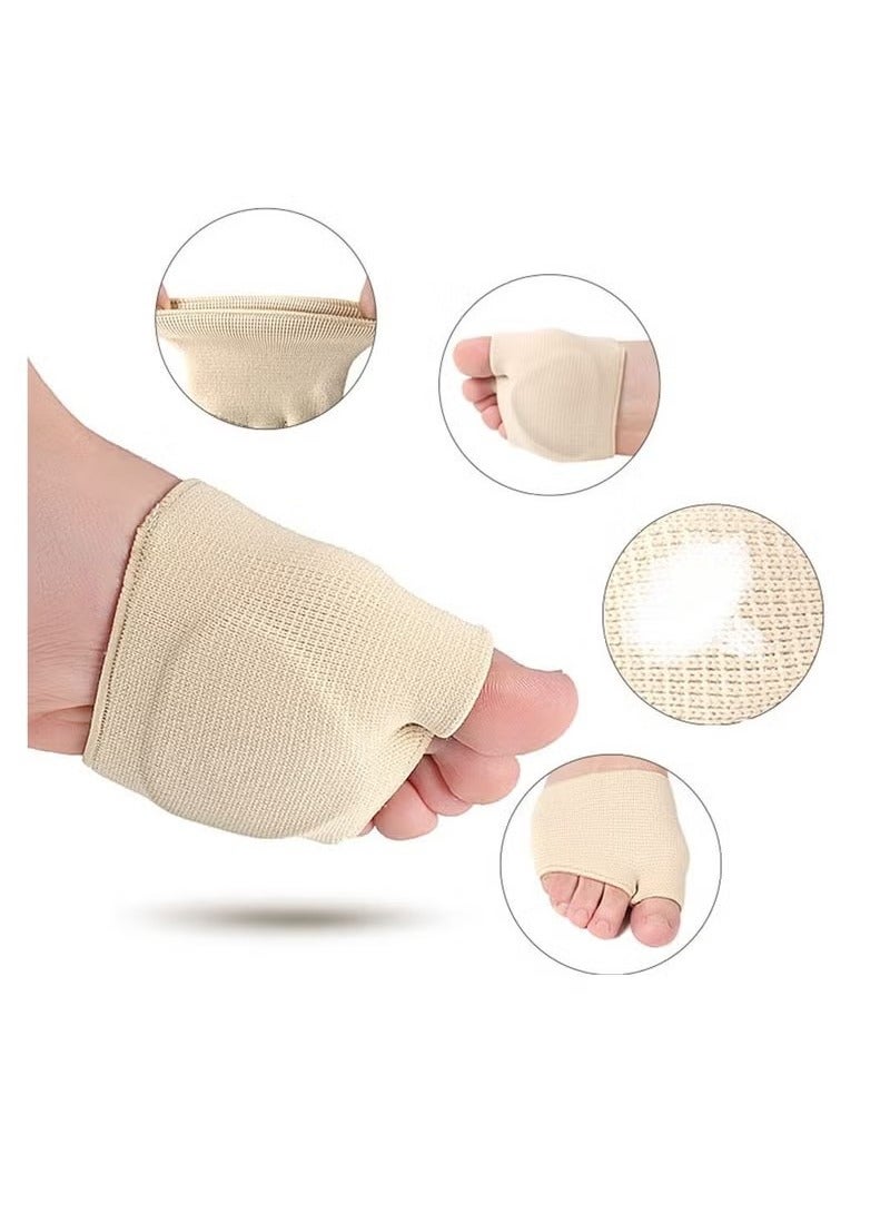 2 Pairs Metatarsal Sleeve Pads Soft and Comfortable Ball of Foot Cushions Pain Relief Forefoot Pads(L) - Image 2