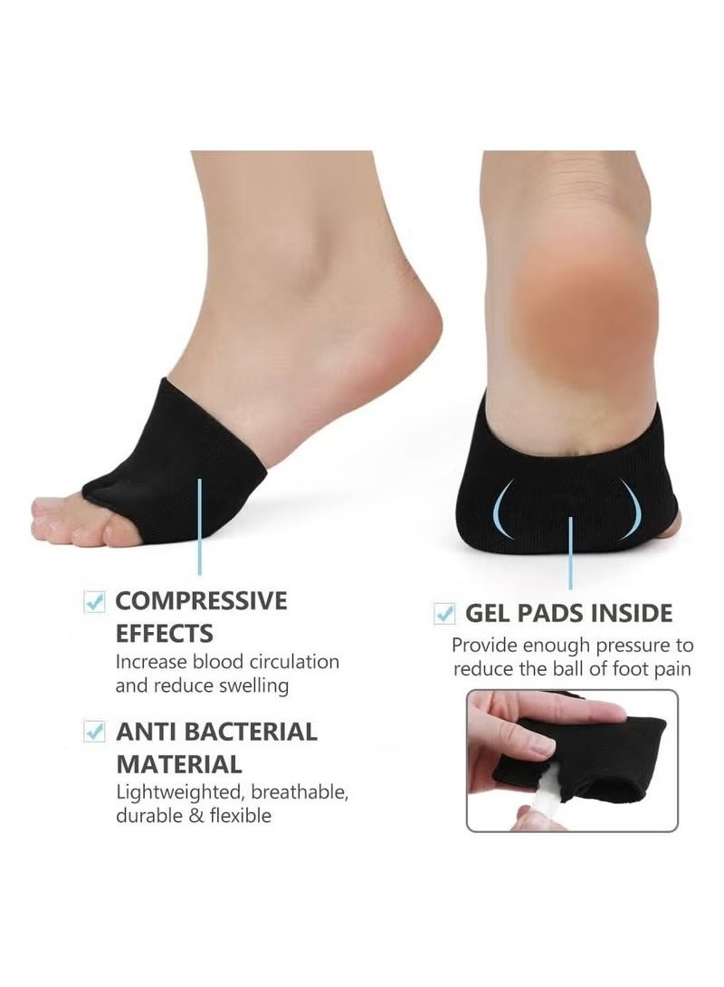 2 Pairs Metatarsal Sleeve Pads Soft and Comfortable Ball of Foot Cushions Pain Relief Forefoot Pads(L) - Image 5