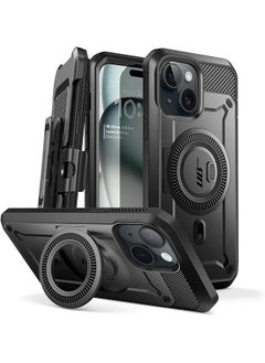 SupCase Unicorn Beetle Pro Mag Case For Iphone 15 Iphone 14 Iphone 13 6.1 Inch Compatible With Magsafe Full Body Rugged Case With Built In Screen Protector And Kickstand And Belt Clip Black  - Image 1