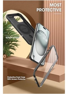 SupCase Unicorn Beetle Pro Mag Case For Iphone 15 Iphone 14 Iphone 13 6.1 Inch Compatible With Magsafe Full Body Rugged Case With Built In Screen Protector And Kickstand And Belt Clip Black  - Image 5