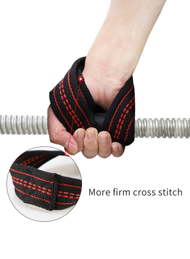 SHABILI 2PCS Weight Lifting Straps Wristbands Wrist Support Wrist Protection Straps Nylon Figure‑8 Design Secure Durable Grip Assistance, for Gym Training Deadlift Pull‑Ups Powerlifting Barbell Row Workout - Image 3