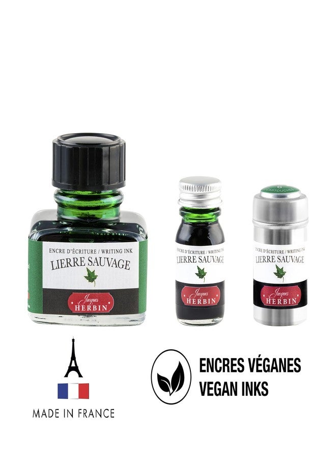Jacques Herbin Herbin "D Ink Bottle (Lierre Sauvage - 30ML) 13037T - Image 5