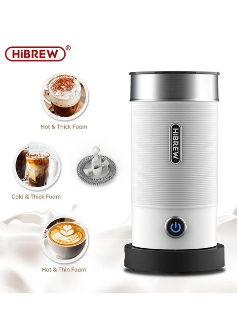 HiBREW Handheld Automatic Hot and Cold Multifunctional for Latte Cappuccino Foam Coffee Electric Milk Frother