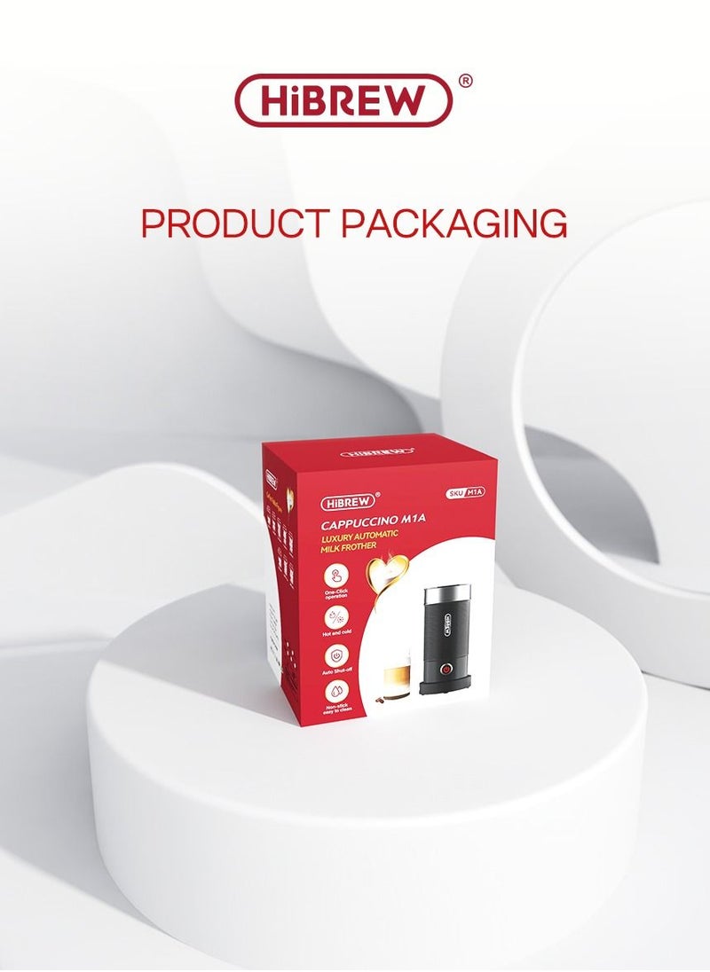 HiBREW - HiBREW Handheld Automatic Hot and Cold Multifunctional for Latte Cappuccino Foam Coffee Electric Milk Frother - Image 1