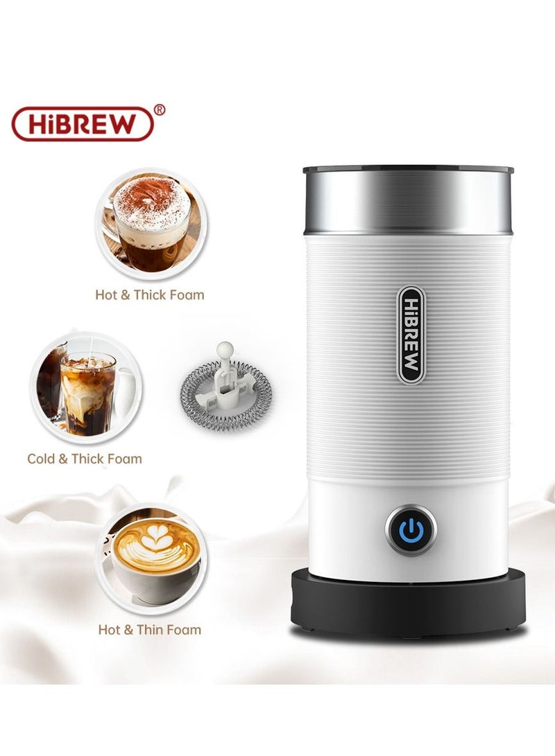 HiBREW Handheld Automatic Hot and Cold Multifunctional for Latte Cappuccino Foam Coffee Electric Milk Frother M1A-WH - Image 1