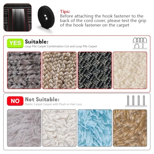 Serplex® 8.2Ft Floor Cord Cover, PVC Cord Covers for Wires on Floor, Cable Protector, Hide Extension Cords, Prevent Cable Trips, Heavy Duty Cord Hider for Wire Management, Wire Covers for Cords - Image 5