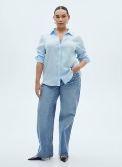 MANGO Regular-Fit Linen Shirt  - Image 1