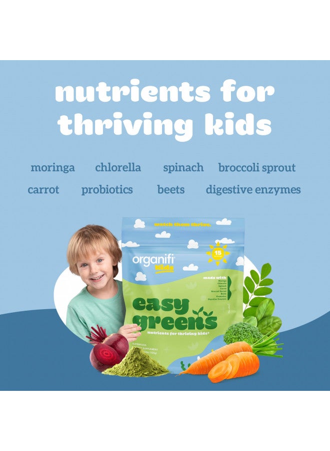 Organifi Organifi Kids: Easy Greens - Probiotics for Kids Made with a Delicious Blend of Vegetables and Superfoods - Plant-Based, Vegan, and No Gluten, Dairy, or Soy, 15 Servings - Image 3