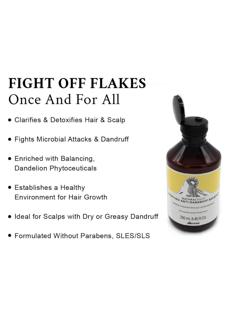 Davines Naturaltech Purifying Shampoo for Oily or Dry Dandruff 250ml - Image 2