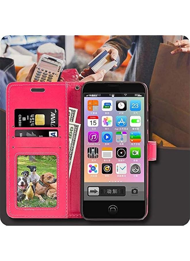 Generic - Huawei Honor X7B 4G Case: Stylish PU Leather Flip Cover for Huawei Honor Play 8T 5G (6.8”) - Rose, Card Holder & Kickstand Included - Image 1