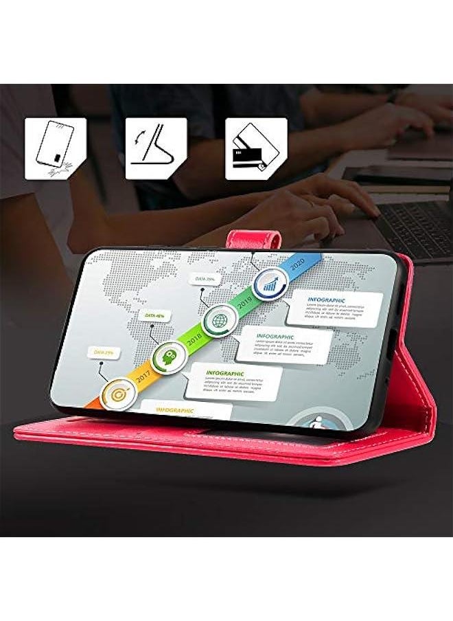 Generic - Huawei Honor X7B 4G Case: Stylish PU Leather Flip Cover for Huawei Honor Play 8T 5G (6.8”) - Rose, Card Holder & Kickstand Included - Image 1