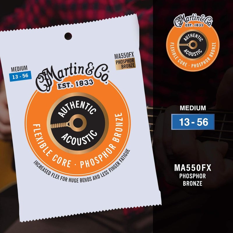 Martin Authentic Acoustic FX Guitar Strings, Medium .013-.056 (MA550FX) - Image 4
