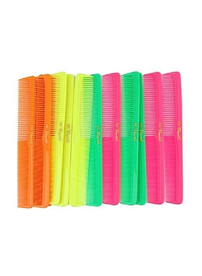 Krest 7 Inch All Purpose Hair Comb Hair Cutting Combs Barber’S & Hairstylist Combs Neon Mix 12 Units - Image 3