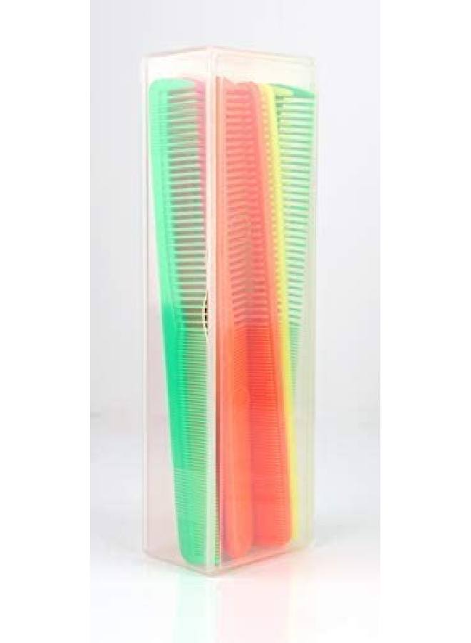 Krest 7 Inch All Purpose Hair Comb Hair Cutting Combs Barber’S & Hairstylist Combs Neon Mix 12 Units - Image 5